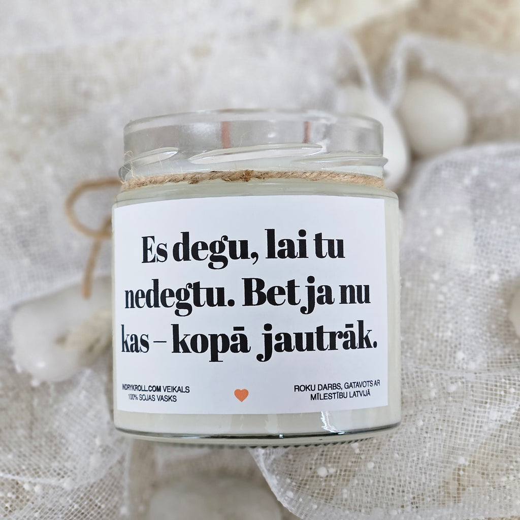 Degu kā nodokļu nauda – skaisti un bez jēgas | Sojas svece ar koka dakti