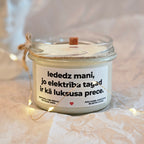 Iededz mani, jo elektrība tagad ir kā luksusa prece | Sojas svece ar koka dakti