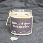 Iededz mani, kamēr vēl nav nodokļu sezona | Sojas svece ar koka dakti