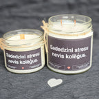 Iededz mani, kamēr vēl nav nodokļu sezona | Sojas svece ar koka dakti