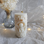 Decorative Angel Pillar Candle – Detailed Sculptural Candle | 145g | 9cm