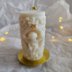 Decorative Angel Pillar Candle – Detailed Sculptural Candle | 145g | 9cm