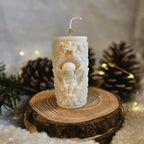 Decorative Angel Pillar Candle – Detailed Sculptural Candle | 145g | 9cm