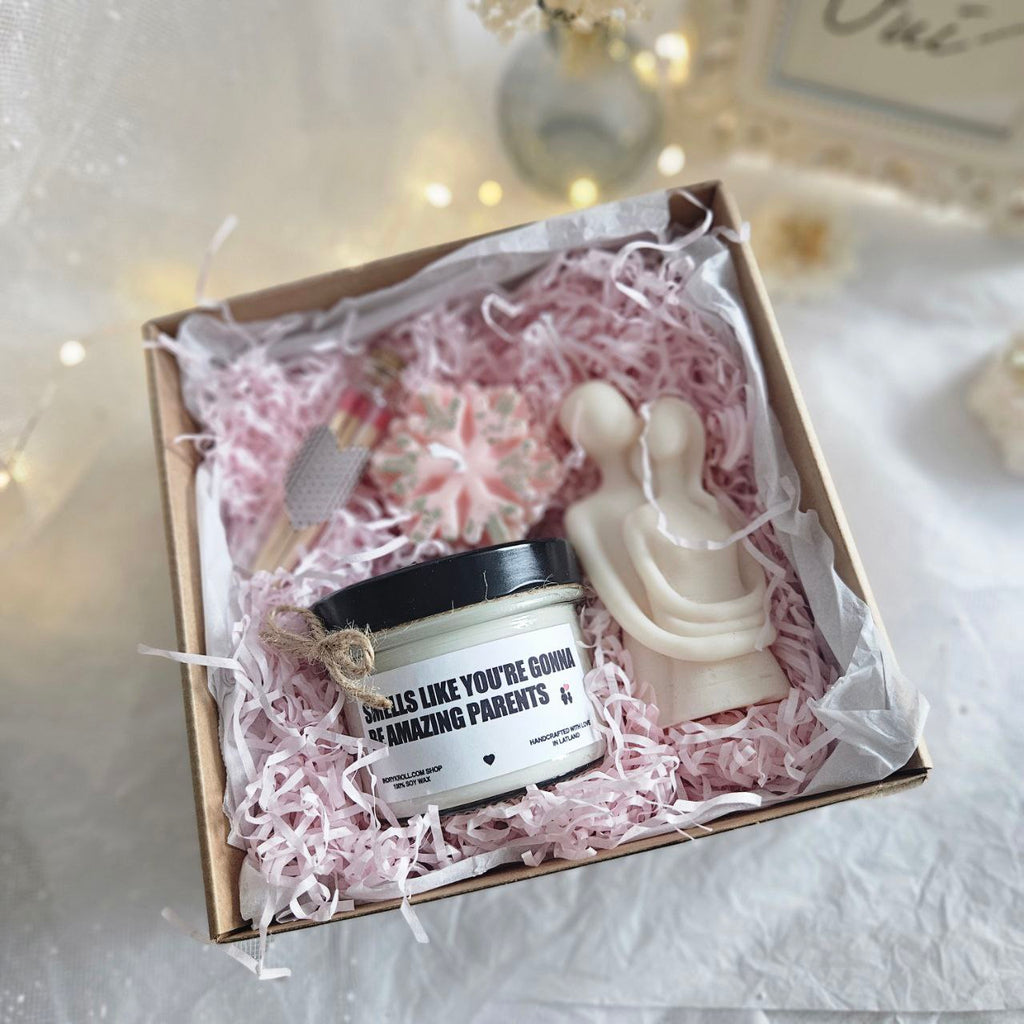 Baby Shower Candle Gift Set — Large Jar Candle, Angel & Snowflake