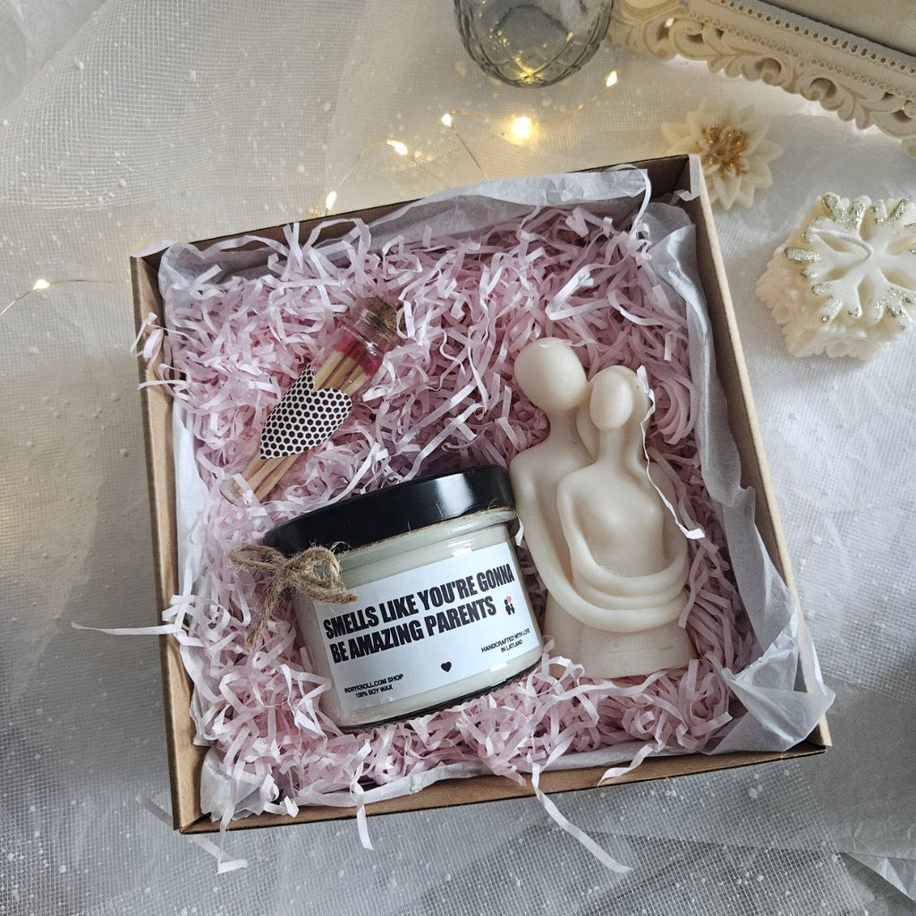 Baby Shower Candle Gift Set — Large Jar Candle, Angel & Snowflake