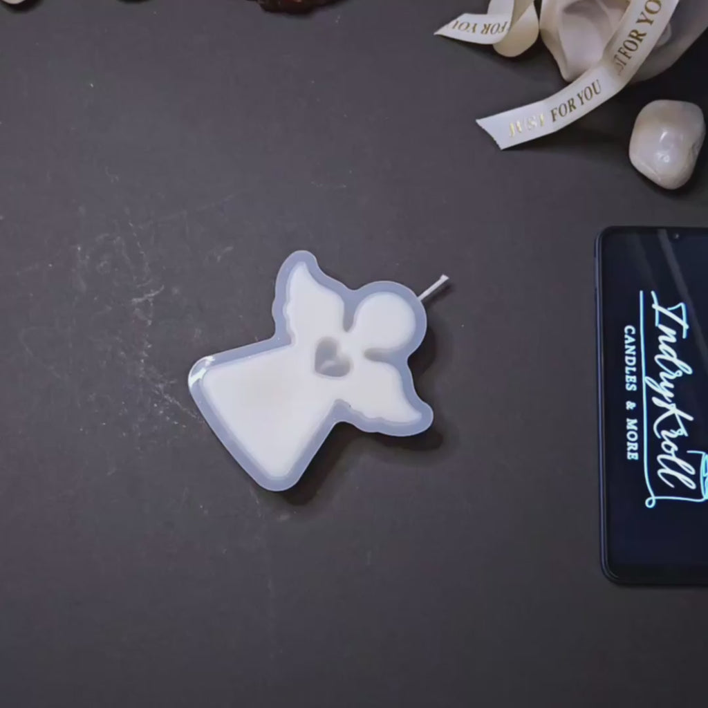 Eņģeļa svece – Roku darbs no dabīga sojas un rapšu vaska