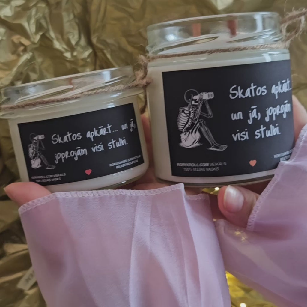 Konteiner svece - Sojas vaska 100% Dabīga, EKO produkts