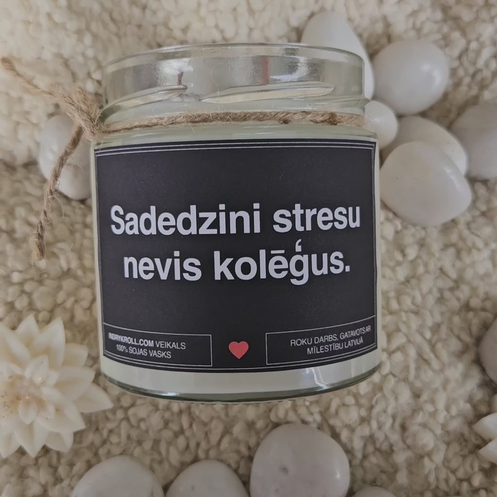 Iededz mani, kamēr vēl nav nodokļu sezona | Sojas svece ar koka dakti