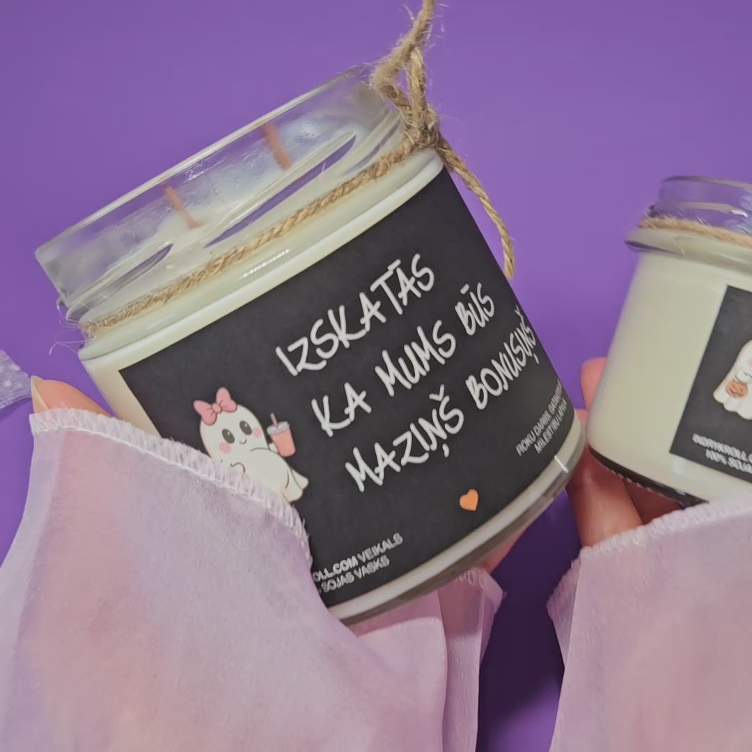 Ģimenes pieaugums | Sojas svece ar koka dakti - Eko produkts